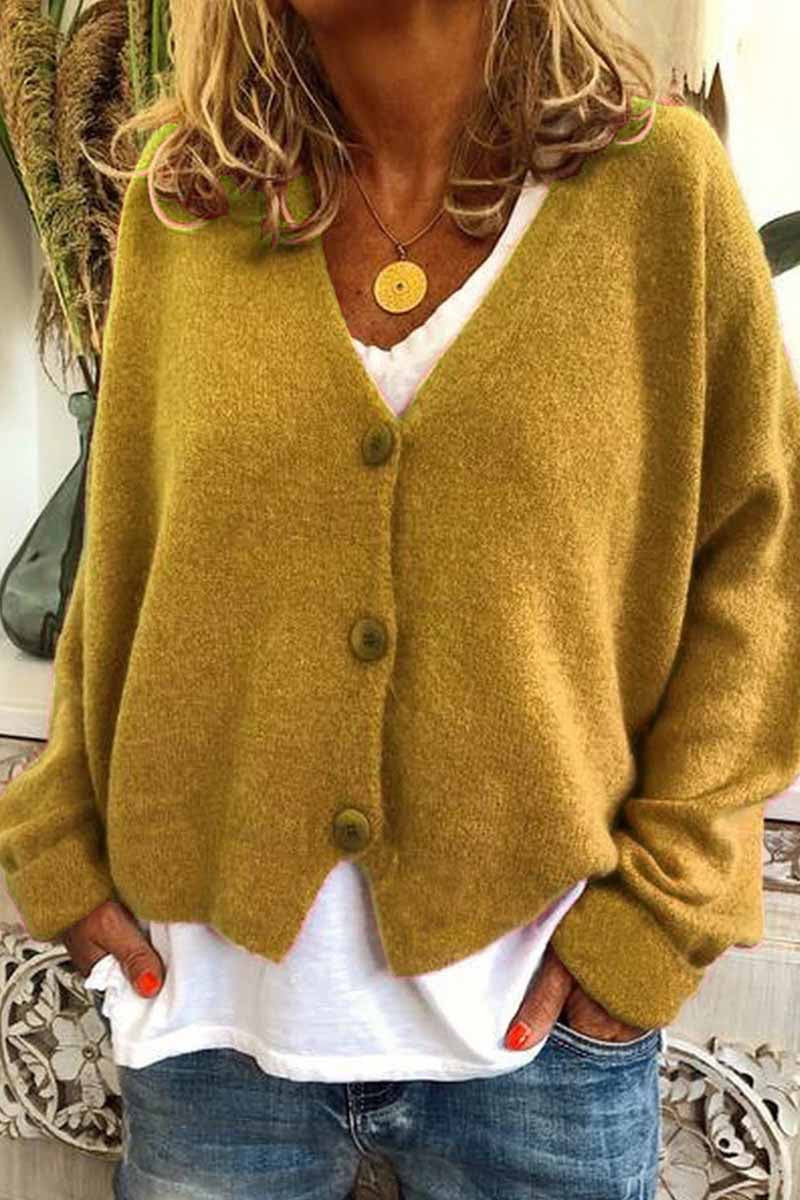 Casual Loose Knitted Cardigan ( 6 Color )